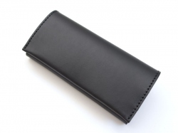 カードフラップ付き長財布(FB-1624)　ブラック