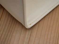 キナリ×キャメルのキャンバストート(NA-TOTE3)　角の縫い