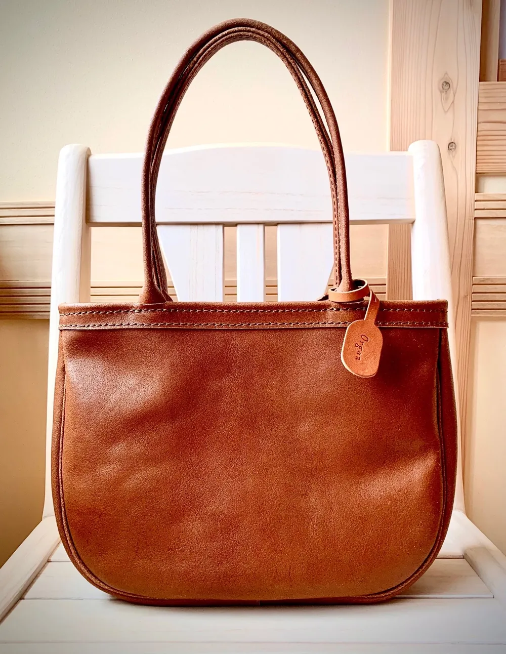 HERZ ブラウンレザー トートバッグ HERZ ヘルツ レザー トートバッグ ブラウン - 中古 - なんでも