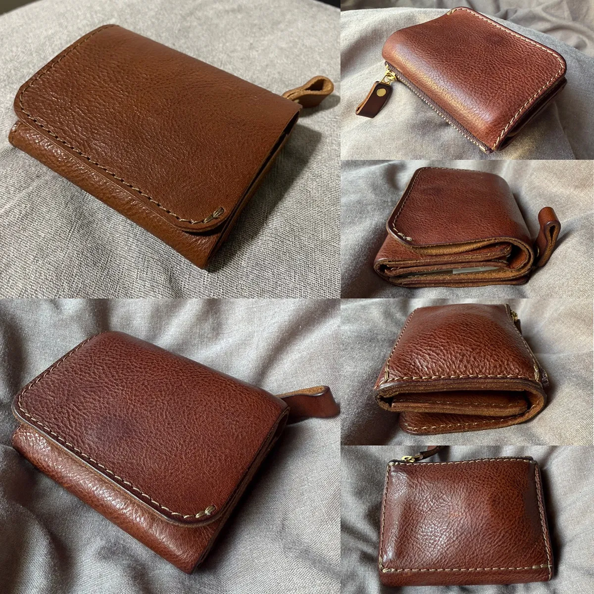 小銭・お札・カードがコンパクトに収納できる小型のレザーミニ