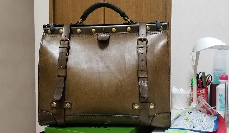 SS】HERZ ビジネスキットバッグ 2WAY パンタフレーム チョコ HERZ