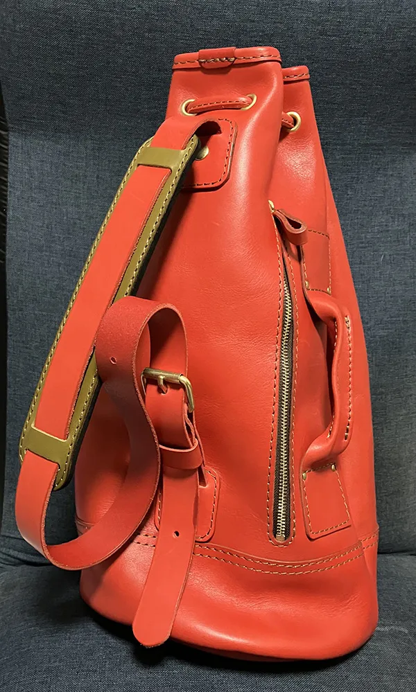 ソフトレザーで作った本革ボンサックのエントリーモデル / 革鞄