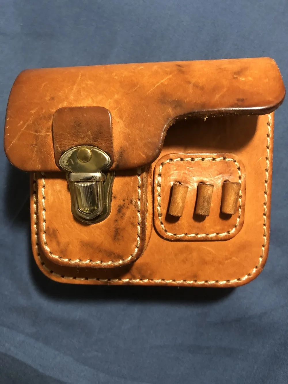 HERZ ゴルフベルトポーチ ゴルフのラウンドポーチ、ベルトポーチをハードレザーで作りまし