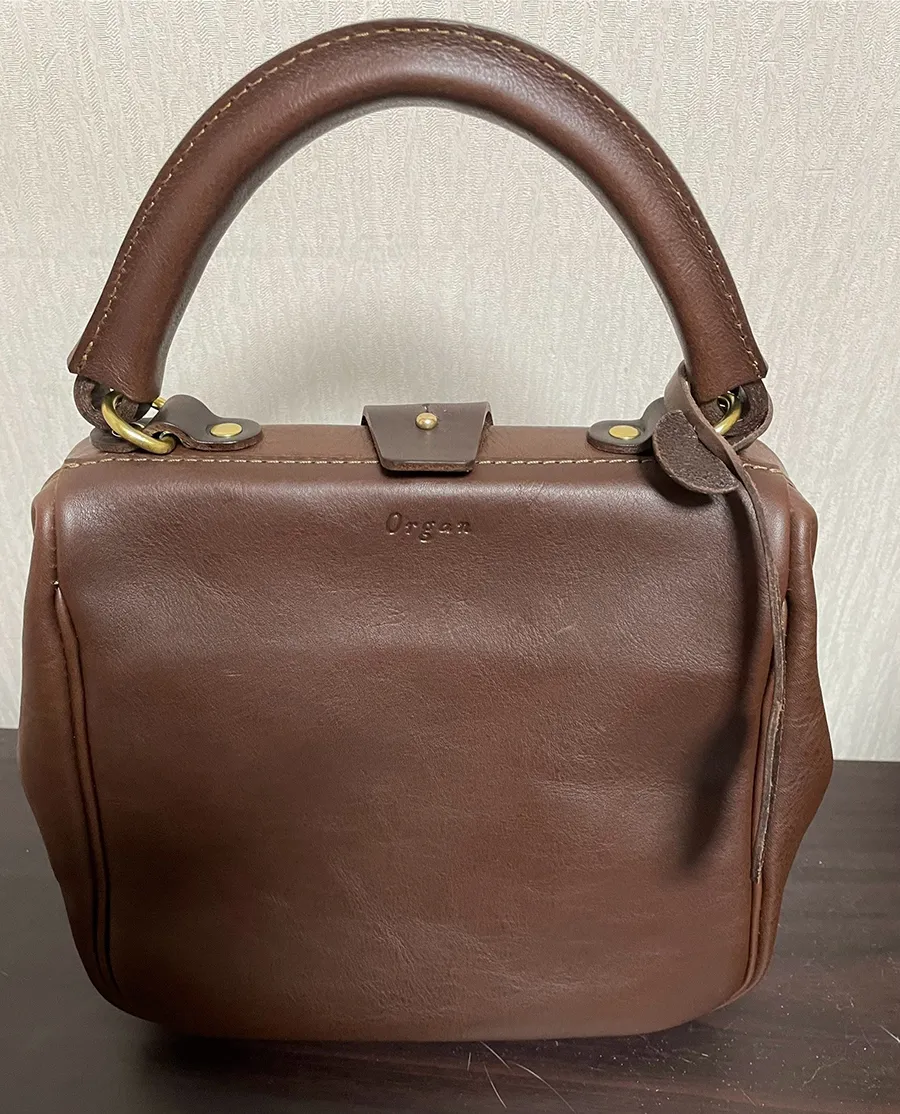 【希少】Organ М キューブトート ヘルツ ハンドバッグ ブラウン 希少】Organ М キューブトート ヘルツ ハンドバッグ ブラウン