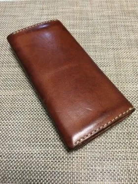 お札とカード入れ専用のフラップロングウォレット / 革鞄のHERZ