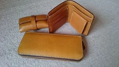 HERZレザー 二つ折り財布 ブラウンWS-8 長く愛用できるBOX型小銭入れの二つ折り財布 / 革鞄のHERZ