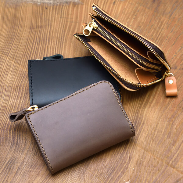 財布・ケース・小物入れ HERZ ダコタレザーを使用したL字ファスナーマルチケース / 革鞄のHERZ