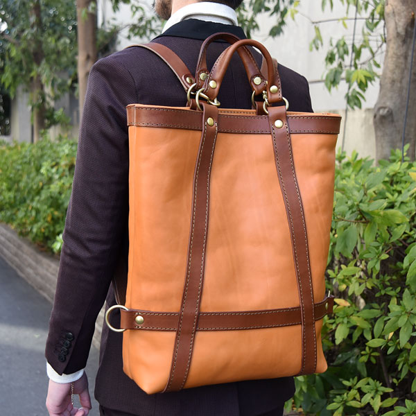 スクエアフォルムの本革リュックトート / 革鞄のHERZ(ヘルツ)公式通販