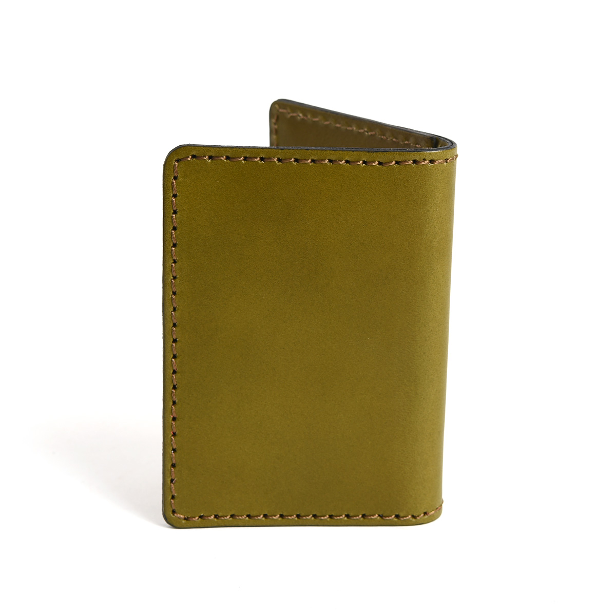 縦横2面収納で使いやすい特二つ折りの本革ダブルパスケース / 革鞄の