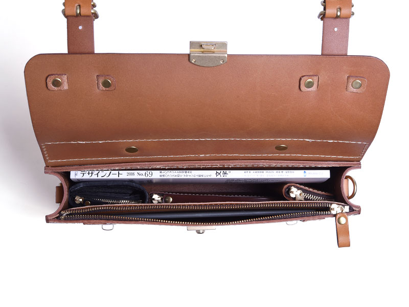 ★極上の味★HERZ ヘルツ 2way ブリーフケース BC-3 Lサイズ ヌメ 安心の3点留めで書類を運ぶ本革の2wayブリーフケース / 革鞄のHERZ