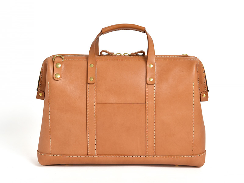 使いやすい機能を凝縮したファスナー式の口枠ビジネスバッグ / 革鞄の