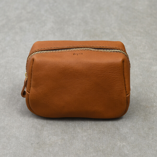 台形シルエットのシンプルなレザーポーチ / 革鞄のHERZ(ヘルツ)公式通販