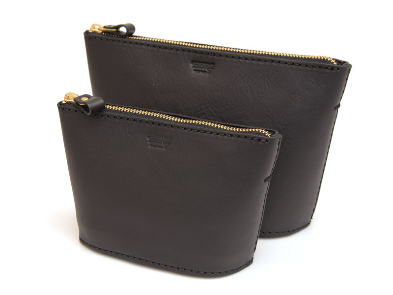 柔らかいのにしっかりと自立する本革スタンドポーチ / 革鞄のHERZ