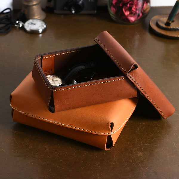 革製　小物入れ 名入刻印レザートレイ｜名入れレザーギフト