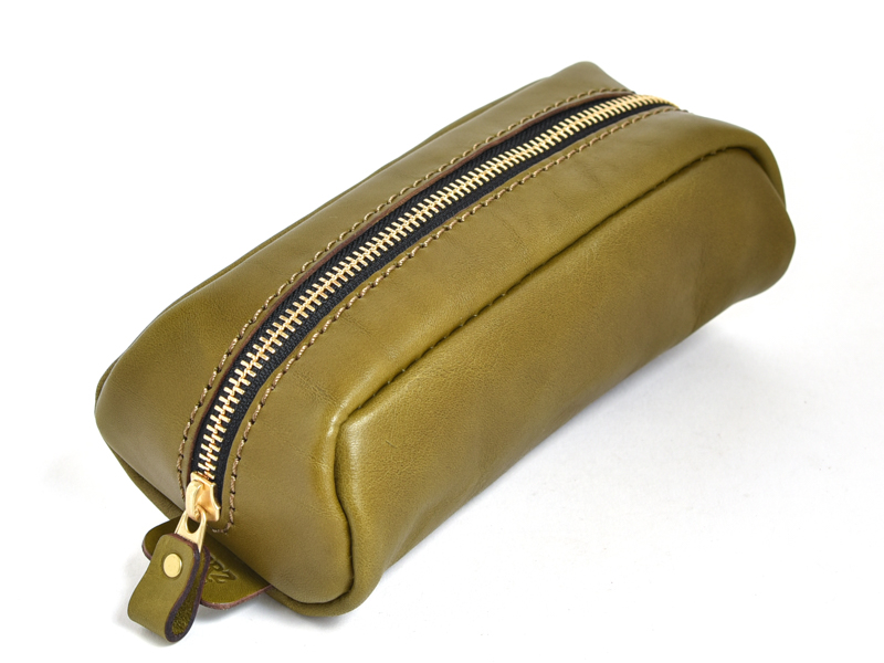 ラウンディッシュペンケース(KP-1)　グリーン