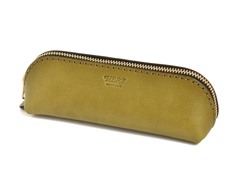 ペンも沢山仕舞えて形も可愛い一番人気の三角型革ペンケース / 革鞄の