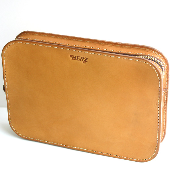 【HERZ-ヘルツ】スマートタイプ・セカンドバッグ（S-10）【クラッチバッグ】 革好きの男性が持つシンプルな薄マチタイプのセカンドバッグ / 革鞄の