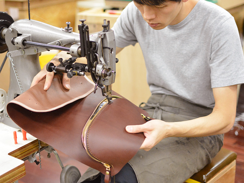 クラシカルバックパック　　製作風景1