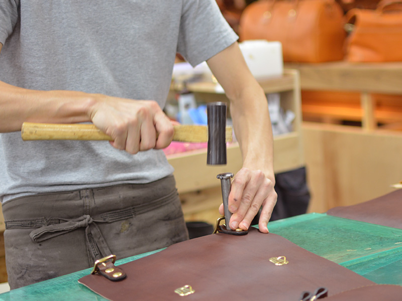 クラシカルバックパック　製作風景2