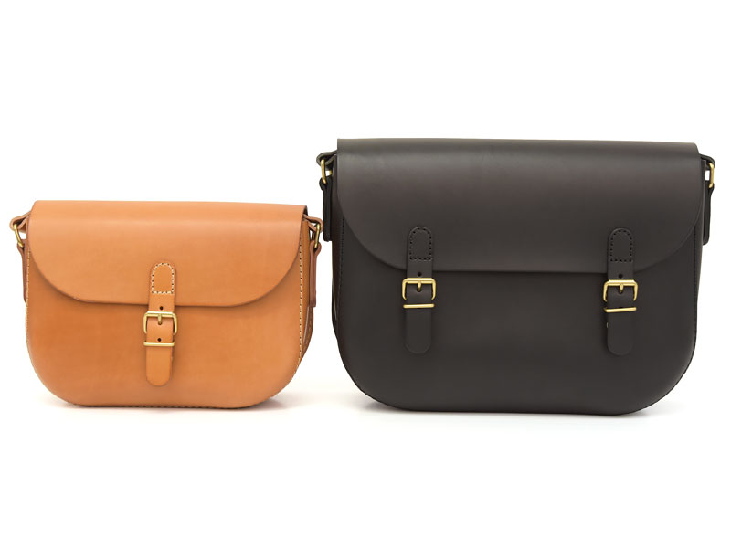 HERZ ぷっくりショルダー　CK-7 ヘルツの革と作り方で立体感を出したぷっくりショルダーバッグ / 革鞄