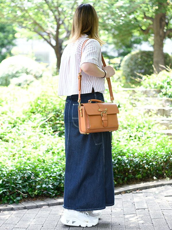 一本ベルト3wayミニサッチェルバッグ(ASB-2538)　レディース肩掛け