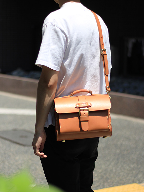 一本ベルト3wayミニサッチェルバッグ(ASB-2538)　メンズ斜め掛け