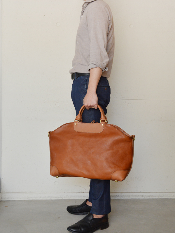 2wayボストンバッグ(G-63)　アンバー　男性モデル