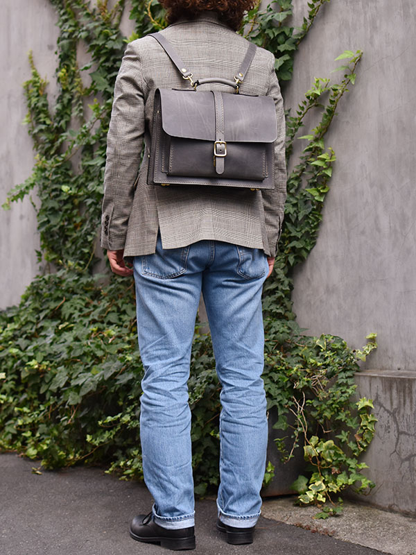 1本ベルト3wayビジネスバッグ(NSB-160)　メンズブラックリュック仕様