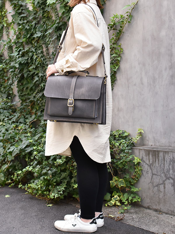 1本ベルト3wayビジネスバッグ(NSB-160)　レディースブラック肩掛け