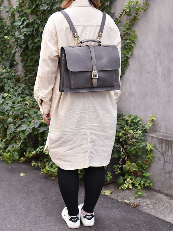 1本ベルト3wayビジネスバッグ(NSB-160)　レディースブラックリュック仕様