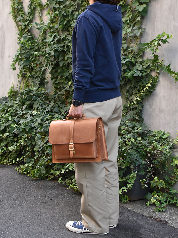 1本ベルト3wayビジネスバッグ(NSB-160)　メンズキャメルリュック仕様