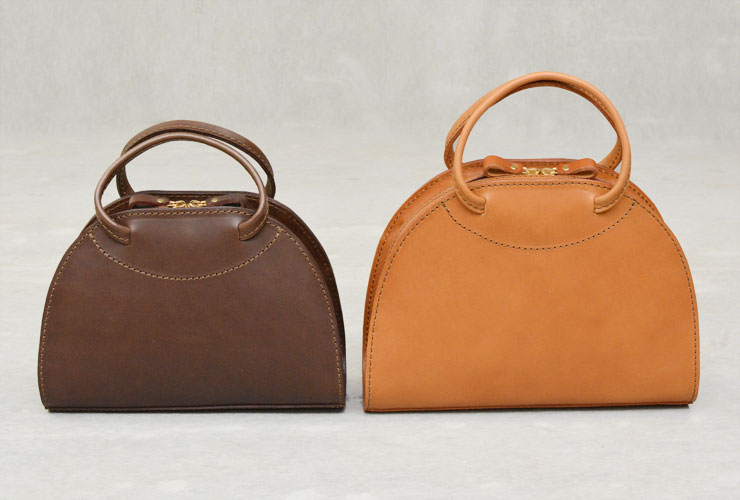 アンティーク　ヨーロッパ　ハンドバッグ 半円フォルムの本革レディースハンドバッグ / 革鞄のHERZ(ヘルツ)公式通販