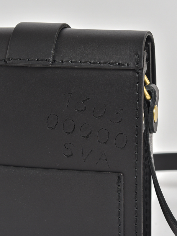 一本ベルトのクラシカルショルダーバッグ(NSB-288)　焼印