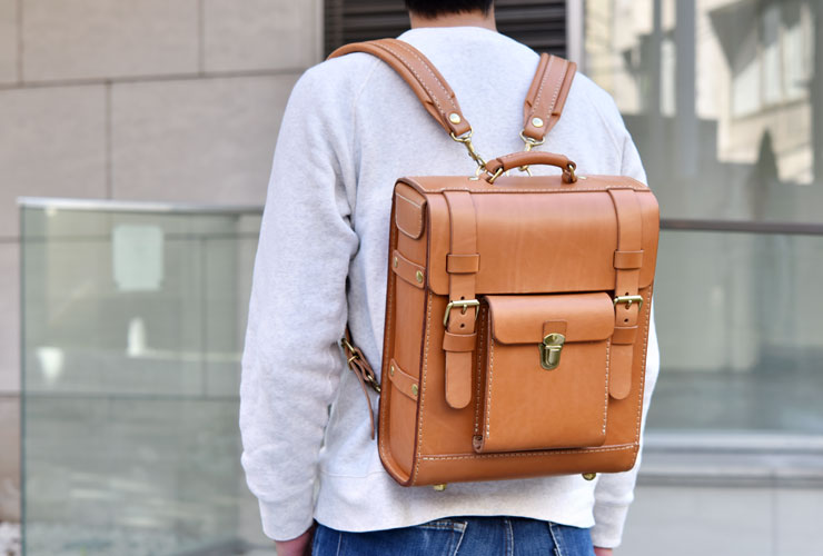 HERZ ヘルツ ガロンリュック(R-100)/チョコ 大人のランドセルとして使える総革のガロンリュック / 革鞄の