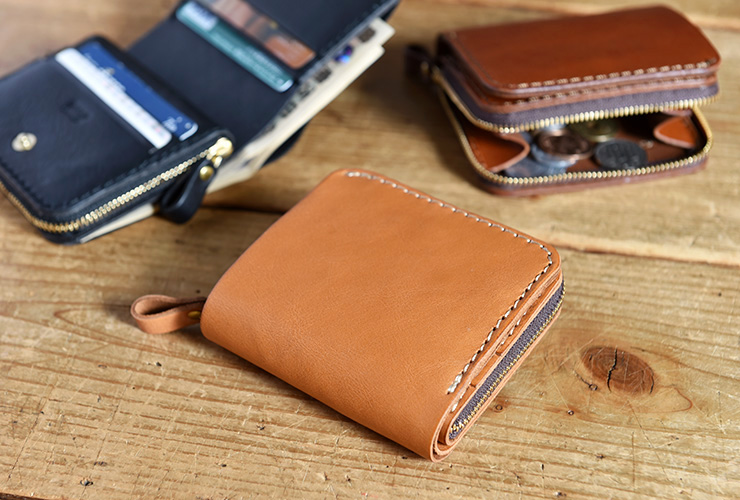 新品未使用 HERZ エクセルウォレット WS-15 チョコ 二つ折り財布 ワンアクションで小銭にアクセスできるコンパクトな二つ折り財布