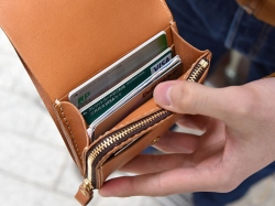 小型の二つ折り財布(WS-64)　カード収納例