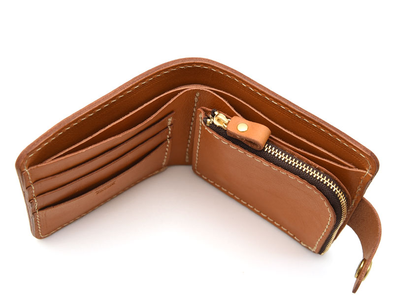 コインケースが脱着できるユニークな二つ折り財布「革鞄のHERZ(ヘルツ 