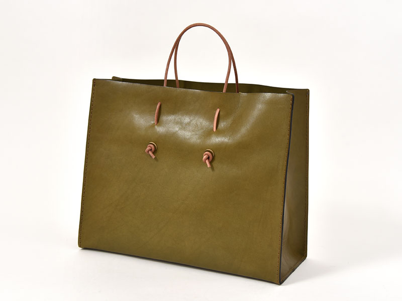 シンプルで使いやすい紙袋を革で作った革紙袋「革鞄のHERZ(ヘルツ)公式 