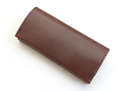 カードフラップ付き長財布(FB-1624)　チョコ