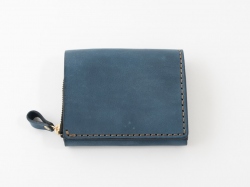 【デニムブルー特別仕様】小型の二つ折り財布(NSA-24)　前面