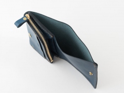 【デニムブルー特別仕様】小型の二つ折り財布(NSA-24)　お札入れ