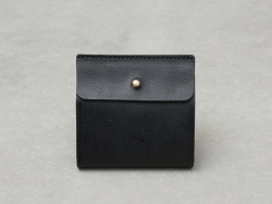 ギボシ留め二つ折り財布(GS-71)　ブラック