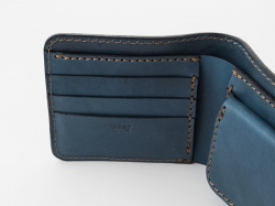 【デニムブルー特別仕様】二つ折り財布(NSA-29)　カードポケット