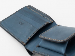 【デニムブルー特別仕様】二つ折り財布(NSA-29)　裏側ポケット
