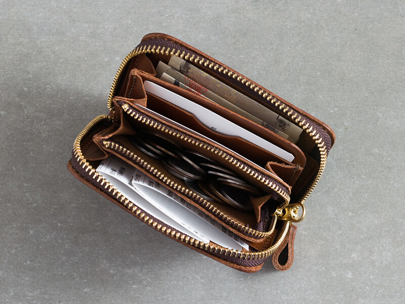 ダコタレザーを使用した小さめミニ財布「革鞄のHERZ(ヘルツ)公式通販」