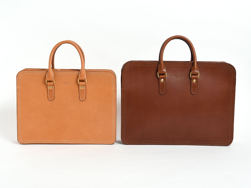 使いやすいダブルファスナーの2本手ビジネスバッグ「革鞄のHERZ(ヘルツ