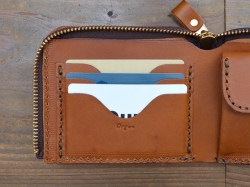 ラウンドファスナー二つ折り財布(GS-48)　カード収納
