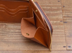 ラウンドファスナー二つ折り財布(GS-48)　小銭入れオープン