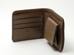 【グレー特別仕様】二つ折り財布(WS-8)　カードケース