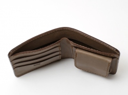【グレー特別仕様】二つ折り財布(WS-8)　お札